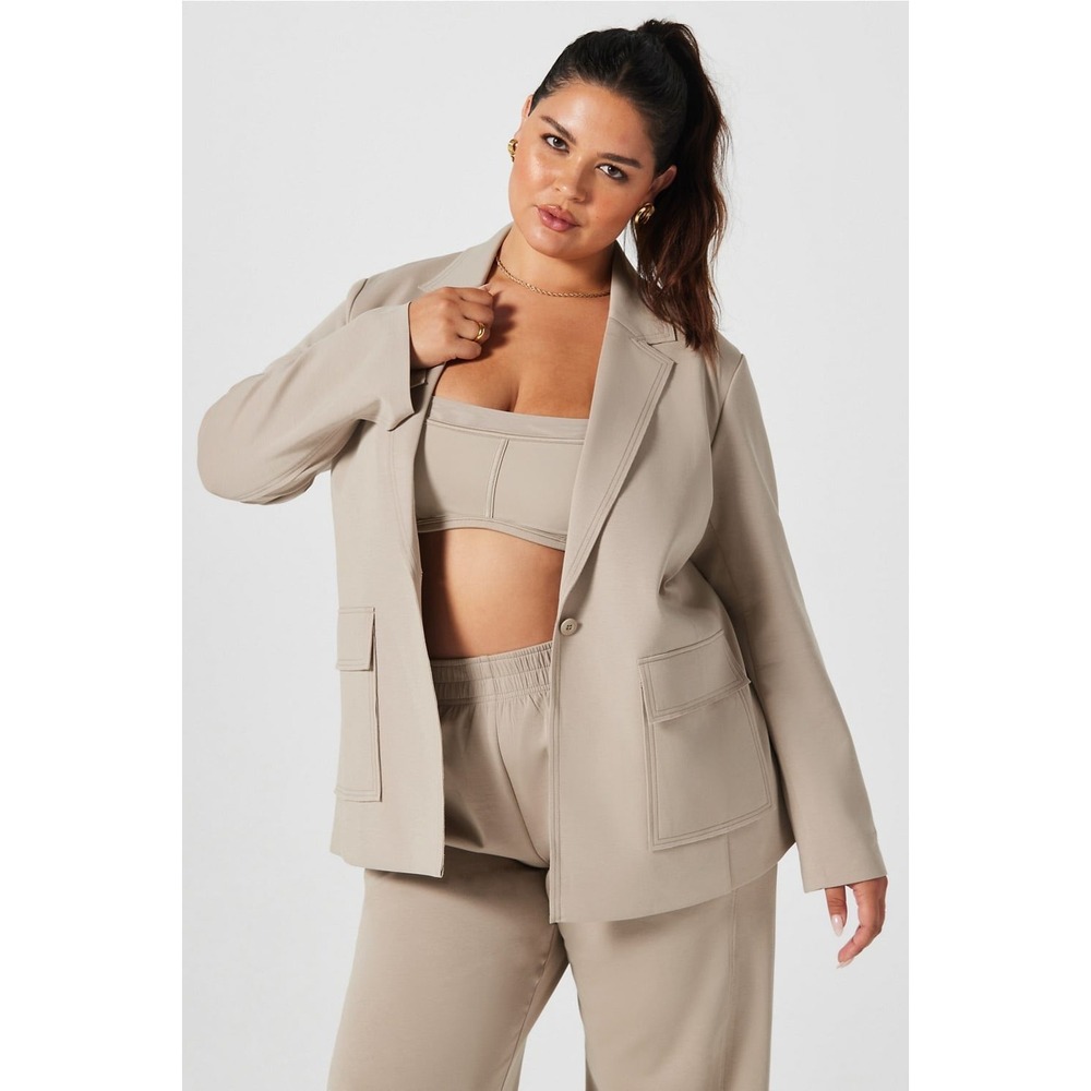 Fabletics Sport-Inspired Oversized Blazer Brutalist Khaki 2XL